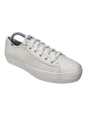Keds Triple Kick White Leather Platform Low-Top Sneaker Womens 11